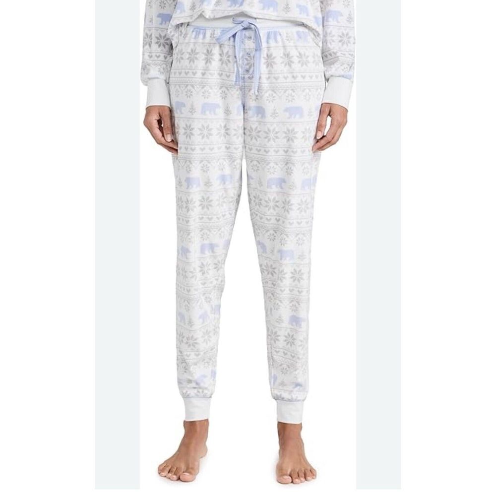 PJ Salvage womens Loungewear Polar Bear Express Jammie Pant Size XS Blue White